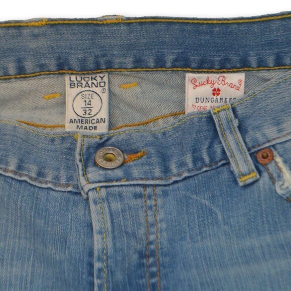 Vintage Lucky Brand Dungarees Bootcut Jeans 14/ 32 - Picture 2 of 4